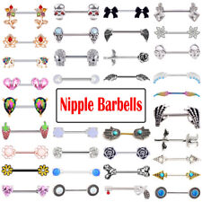 1pc/2pcs Nipple Rings Bar 14G Surgical Steel Tongue Piercing Industial Barbells picture