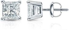 5.37 Ctw Lab grown diamond stud earrings 14 Kt white gold IGI certified G VS1 picture