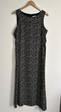 Vintage Casual Corner Annex Women’s Size 14 Black Floral Maxi Dress Sleeveless picture