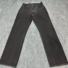 Vintage Levis 501 Jeans Mens 28 Black Denim Cotton High Rise Button-Fly Made USA picture