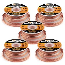 BEEYUIHF 3M/10ft 2.5mm Desoldering wick Braid No-clean Solder wick (Pack of 5Pc picture