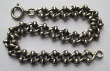 ANTIQUE VICTORIAN FRENCH HALLMARKED STERLING SILVER ORNATE CURB LINK BRACELET picture