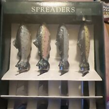 Boston Warehouse Set of 4 Stainless Steel & Resin Trout Fish Spreaders picture