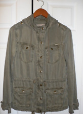 Max Studio Max Jeans Olive Green Utility Jacket Coat Women's S Small Very Nice picture