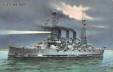 U.S.S. New Jersey, Battleship, Early Postcard, Unused picture