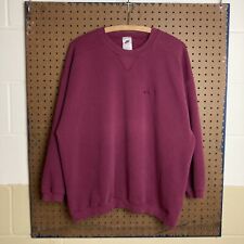 Vintage 90s Nike Swoosh Sweatshirt Size Medium Tonal Burgundy Maroon 1990s Tag picture