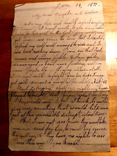 1877 Antique Letter: Dramatic Final Letter to His Children before Death picture