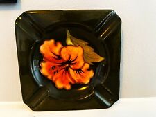 Moorcroft square shaped Ashtray - Hibiscus Pattern - Made in England. 1950's picture