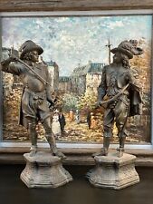Antique Don Juan and Don Ceaser Musketeer Sculptures picture