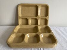 Set Of 6 Lunch Trays Halsey US Military Melamine 1995 Camping Trays picture