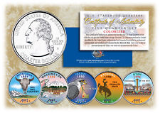 2007 US Statehood Quarters COLORIZED Legal Tender 5-Coin Complete Set w/Capsules picture