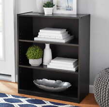 3-Shelf Bookcase with Adjustable Shelves, True Black Oak picture
