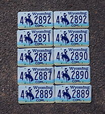 WYOMING LICENSE PLATE - LOT OF 10 - HI QUALITY COWBOY PLATES picture