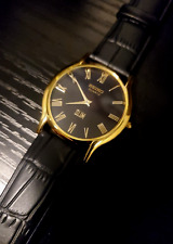 🔥RARE VINTAGE New Old Stock Slim Gold Filled Gentlemen's 33mm Watch picture