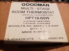 New Goodman HPT18-60w Heat Pump Thermostat multi-stage Manual Changeover  picture