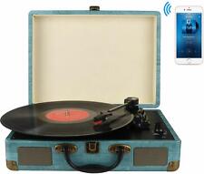 Record Player Vintage 3-Speed Bluetooth Vinyl Turntable Belt Driven Suitcase picture