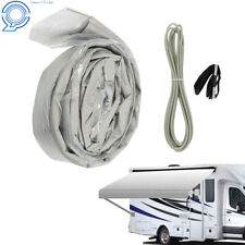 4-Ply Weatherproof Vinyl RV Awning Fabric Replacement 19' Outdoor Canopy picture