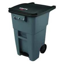 Rubbermaid Commercial 1971956 50 Gal Rectangular Trash Can, Gray, 24 In Dia, picture