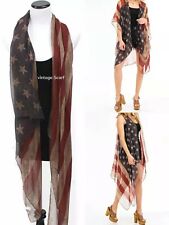 Vintage Patriotic American flag scarf/ kimono / USA bandana/ headband/hand fans picture