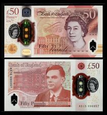 Great Britain UK British 50 Pounds polymer banknote Queen Elizabeth II about UNC picture