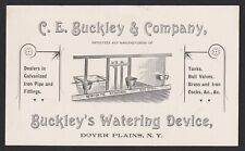 RARE Advertising Trade Card - Buckley Watering Device- Cows 1891 Dover Plains NY picture