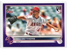 2022 Topps UK Edition PURPLE Parallel RC Reid Detmers #106 Angels Rookie /50 picture