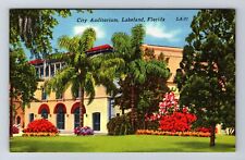 Lakeland FL-Florida, Panoramic View City Auditorium, Antique Vintage Postcard picture