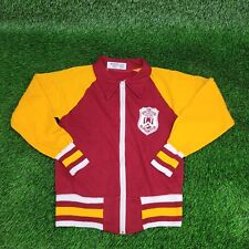 Vintage 70s US Navy USS-Dyess Varsity Jacket Small Burgundy Yellow Colorblock picture
