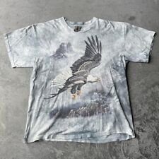 Vintage 1997 Bald Eagle The Mountain T Shirt XL All Over Print AOP Tie Dye 90s picture