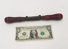 Cincinnati Tool Vintage C. T.  Round Cigar Spokeshave Red Wooden Handles  BROKE picture