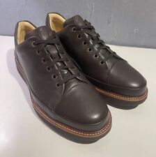 Samuel Hubbard Men's Brown Real Leather 'Dress Fast' Sneakers w/ Vibram Sole picture