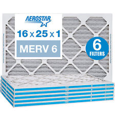 Aerostar 16x25x1 MERV 6 Pleated Air Filter, AC Furnace Air Filter, 12 Pack picture