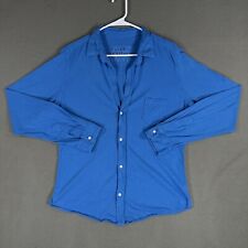 Frank & Eileen Tee Lab Barry Tailored Shirt Womens Large Blue Button Up Designer picture