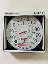 Taylor Precision Products Humidiguide Dial 12” Thermometer White New READ picture