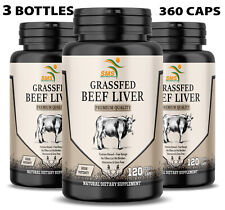 Desiccated Beef Liver Capsules, 100% Grass Fed Undefatted (3 Pack) 360 Capsules picture