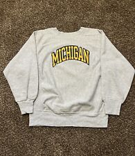 Vintage 80s Champion Reverse Weave Warm Up Sweatshirt University Of Michigan XL picture