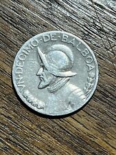 1934 Panama 1/10 Balboa 90% Silver Coin - Only 75,000 Minted -  picture