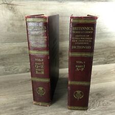 Vintage 1956 Britannica World Language Dictionary 2 Volume Set A-P, Q-Z Funk &.. picture