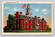 Postcard Legislative Hall in Dover Delaware, Vintage Linen M6 picture