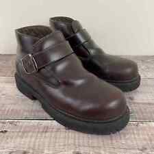 Skechers Boots Men's 10 Vintage Monk Strap 90sY2K Platform SN6909 Brown Leather picture