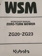 20 23 ZERO TURN Workshop Service Repair Maintenance Manual Fits Kubota ZG20 ZG23 picture
