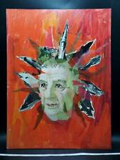 c. 1960's Golda Meir Abstract Mixed Media Original Painting picture