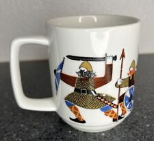 Vintage Figgjo Flint Rolf Froyland The Vikings Hand Painted Coffee Cup MCM RARE picture