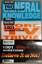 Vintage 1993 TIGER QUIZ WIZ BOOKS 3) GENERAL KNOWLEDGE, TV TRIVIA, 1001 QUESTION picture