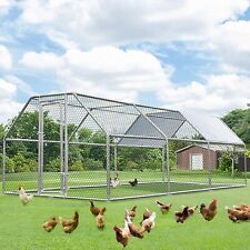 19’x9’x6.5’ Chicken Playpen Outdoor Metal Large Chicken Coop Walk-in Hen Cage picture