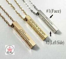 Engraved Custom Personalized Coordinates GPS Bar Necklace Custom Jewelry Pendant picture