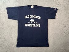Vintage Champion Old Dominion Wrestling T Shirt Mens Medium Navy Short Sleeve picture