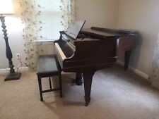 Henry F. Miller Parlor Baby Grand Piano With Matching Bench Solid Wood Gorgeous  picture