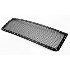 Fits 2007-2010 GMC Sierra 2500/3500 HD Upper Stainless Black Mesh Rivet Grille picture