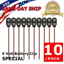 New Pack of 10 9V Battery Connector Snap Clip Wire Connector Lead Holder T Type picture
